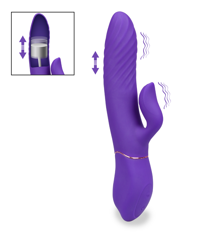 Vibromasseur rabbit à pulsations Impact