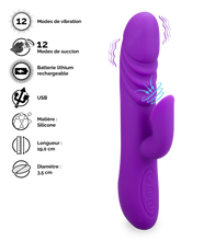 Charger l&#39;image dans la galerie, Vibromasseur rabbit aspire-clitoris Sucky