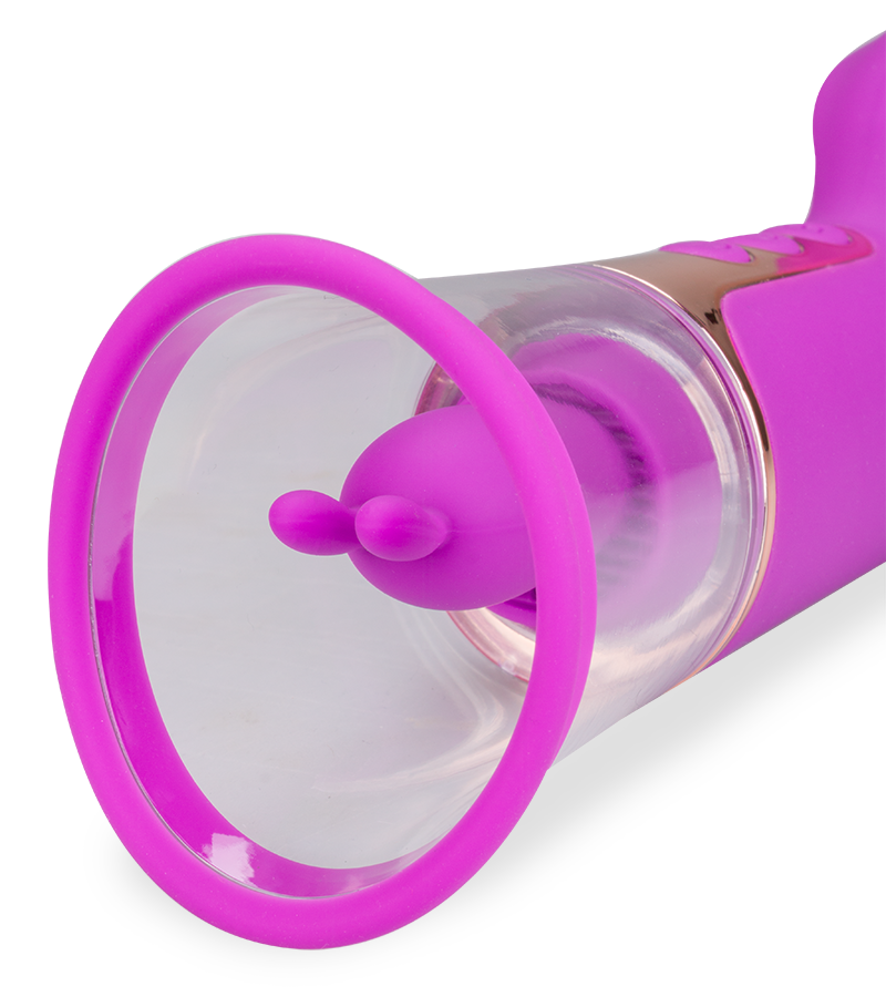 Vibromasseur rabbit avec pompe à vagin Fine