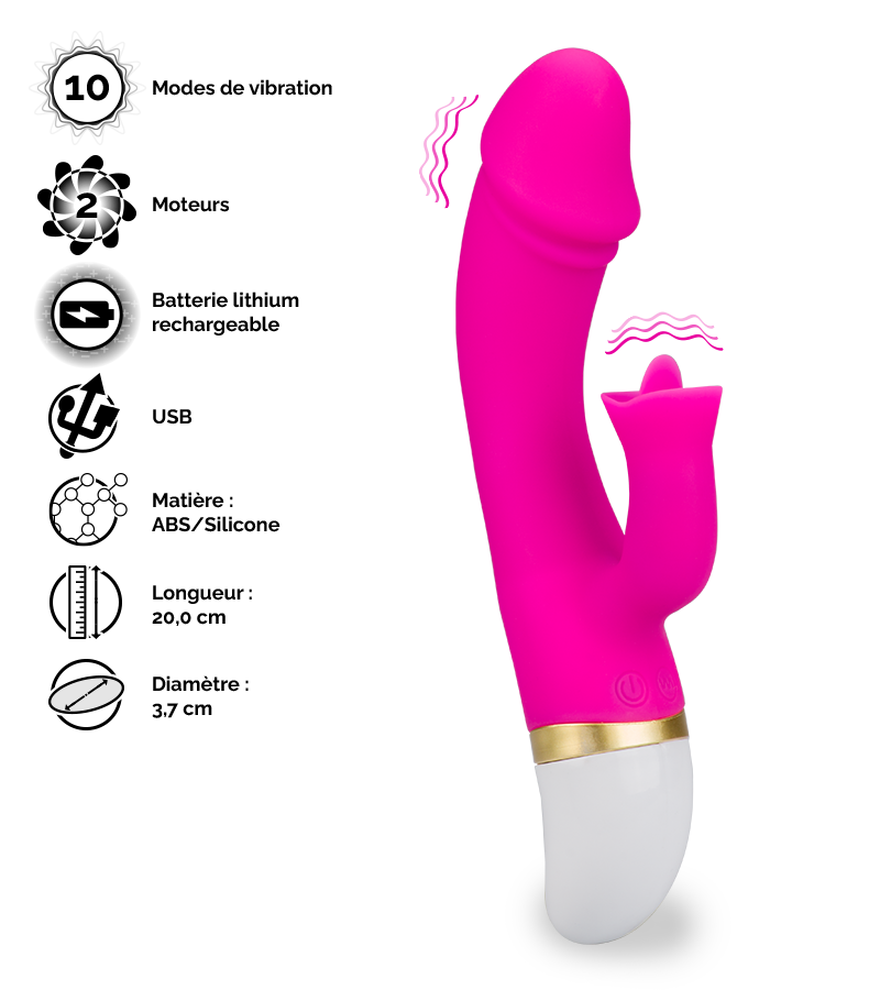 Vibromasseur rabbit Flapa