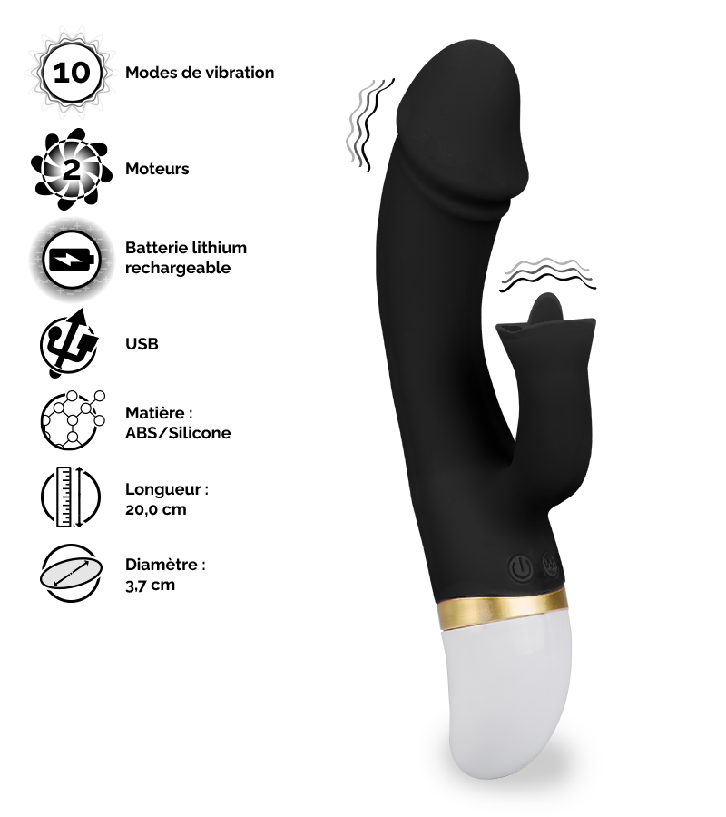 Vibromasseur rabbit Flapa