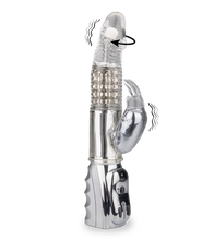 Charger l&#39;image dans la galerie, Vibromasseur rabbit rotatif Silver Pleasure