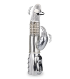Vibromasseur rabbit rotatif Silver Pleasure