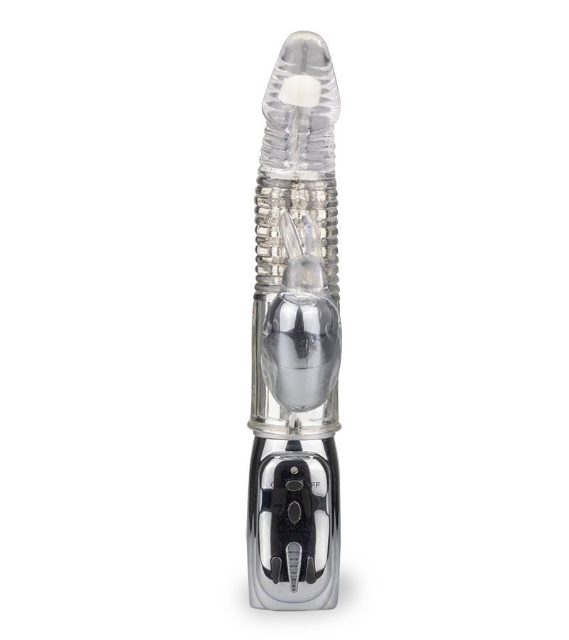Vibromasseur rabbit rotatif Silver Pleasure