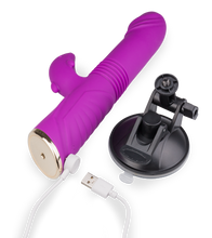 Charger l&#39;image dans la galerie, Vibromasseur rabbit va-et-vient avec ventouse Flip