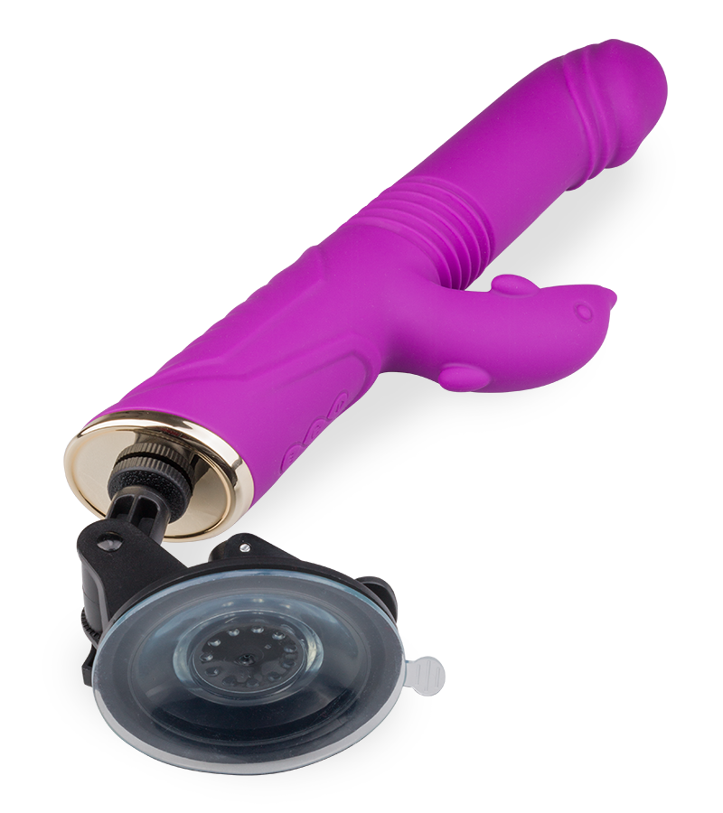 Vibromasseur rabbit va-et-vient avec ventouse Flip