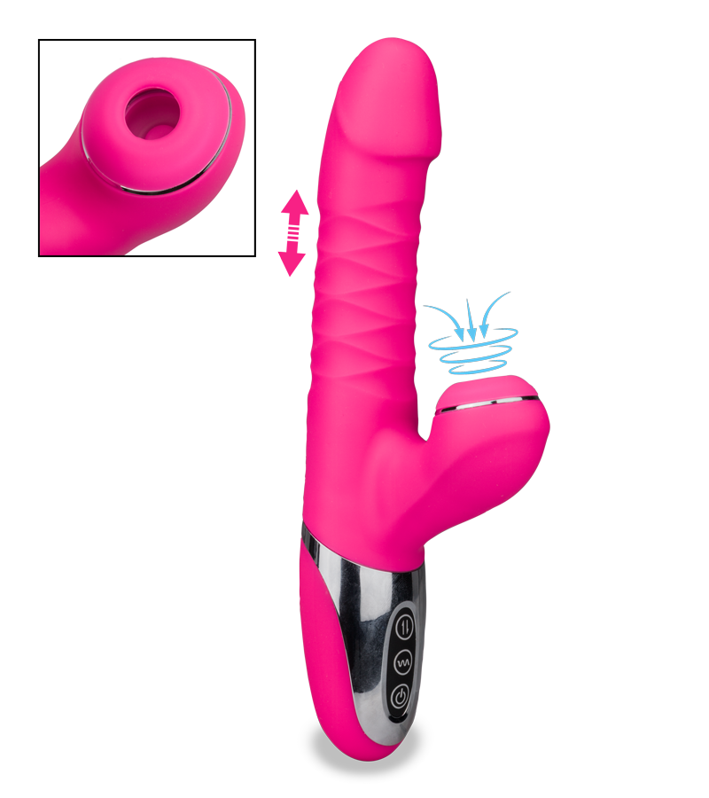 Vibromasseur rabbit va-et-vient et sans contact Amor