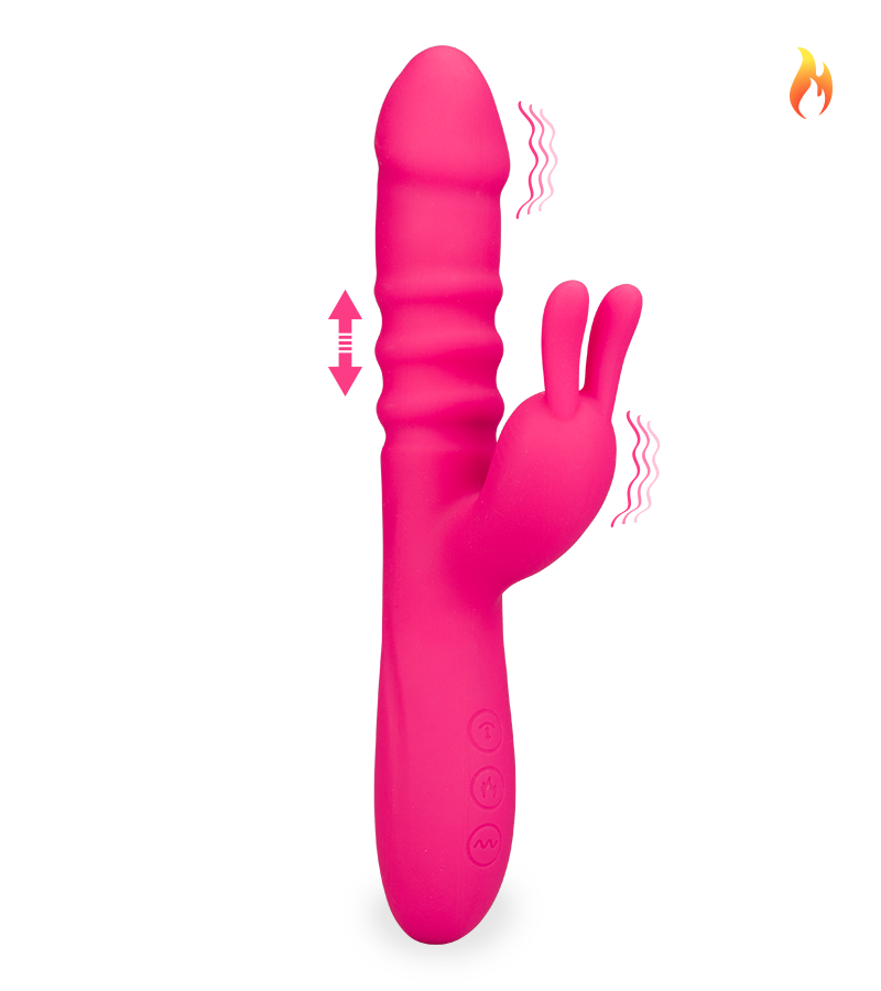 Vibromasseur rabbit va-et-vient et vibrations Love Zone
