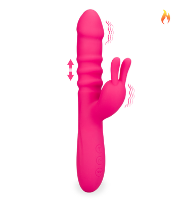 Vibromasseur rabbit va-et-vient et vibrations Love Zone