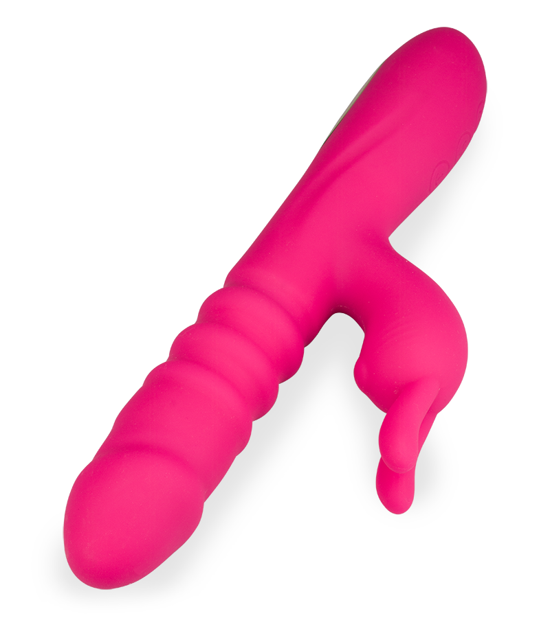 Vibromasseur rabbit va-et-vient et vibrations Love Zone