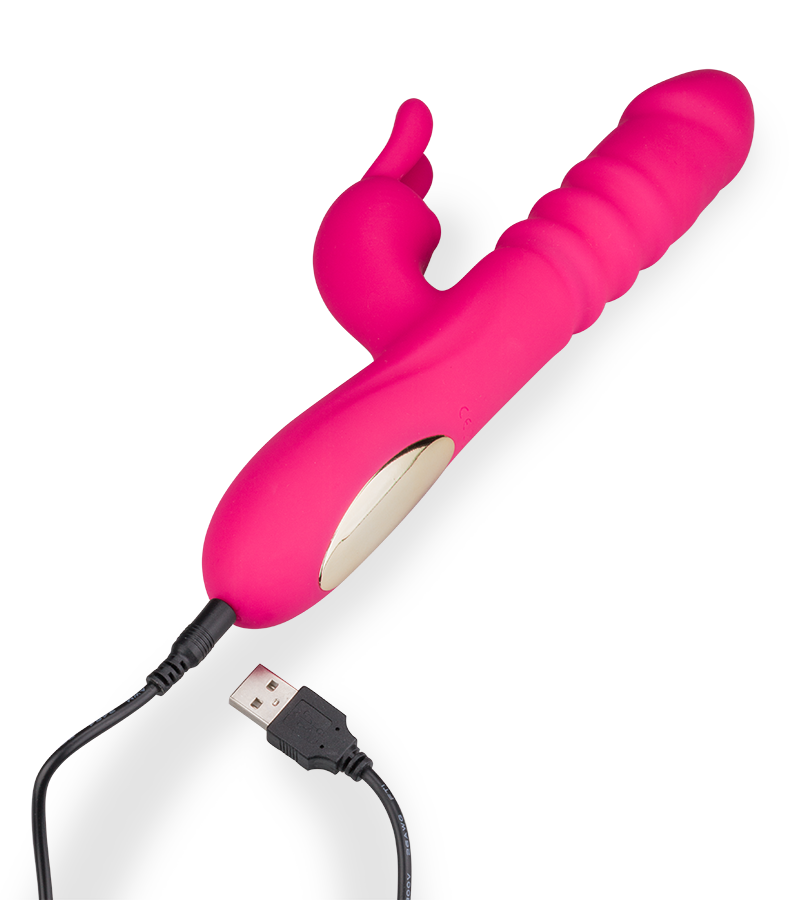Vibromasseur rabbit va-et-vient et vibrations Love Zone