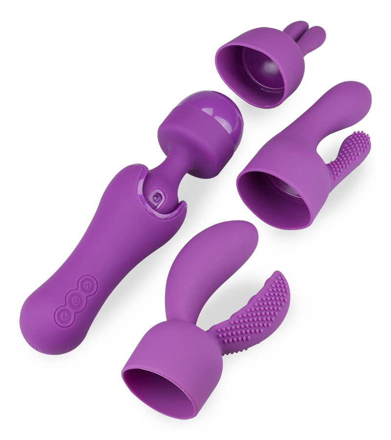 Vibromasseur wand 10 vitesses 3 embouts